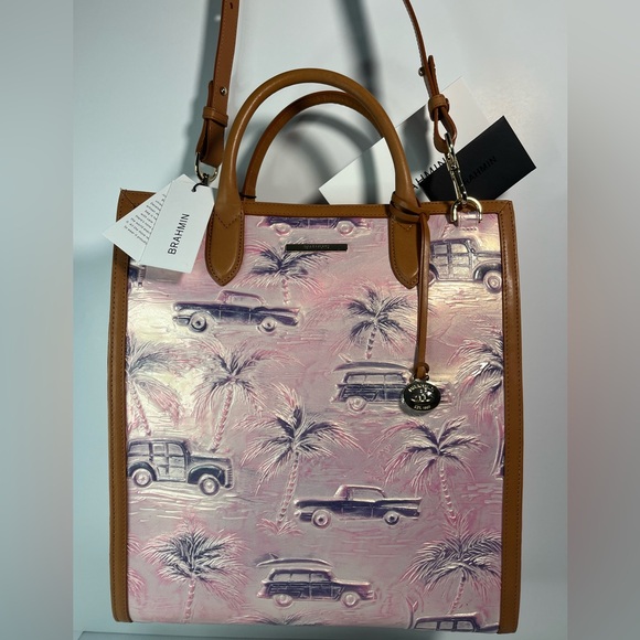 Brahmin Monique Optimism CopaCabana Genuine Embossed Lthr Tote/Hand/Shoulder Bag - Picture 2 of 16